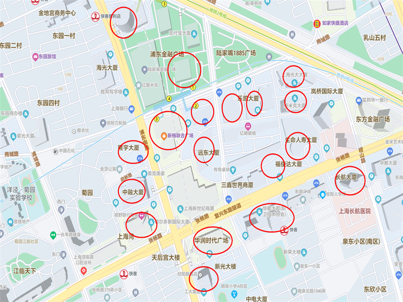 八佰伴办公楼分布图